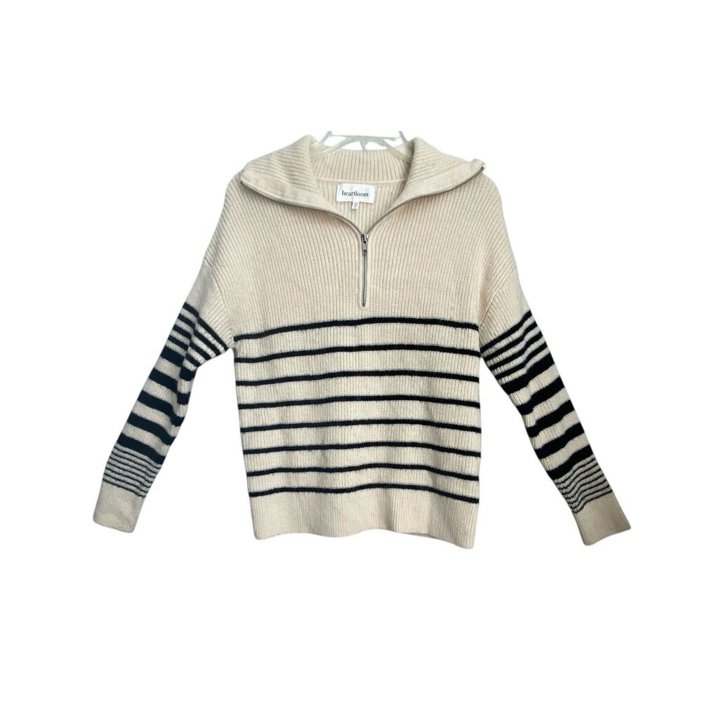 Heartloom x Revolve Black Ivory Striped Sweater Size‎ XS